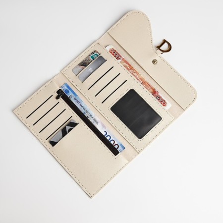 Lightning wallet, beige color-7