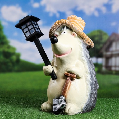 Garden Lanter "Hedgehog with a Lantern" 43cm-5