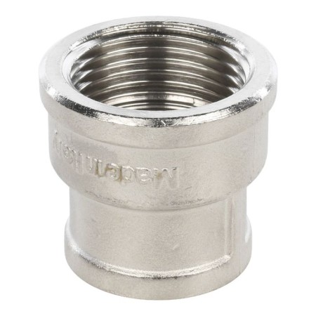 The coupling Stout SFT-0006-000134, 1 "x 3/4", internal thread, transition, nickel-plated brass-1