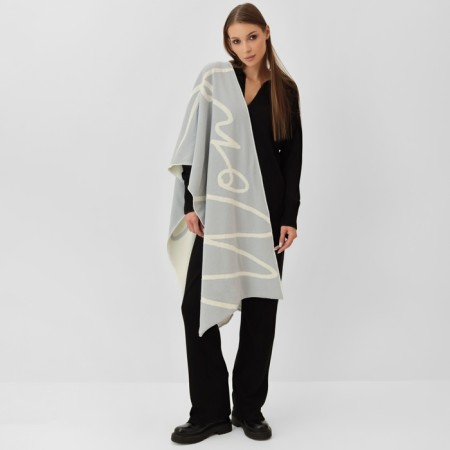 Female Bilateral Mist Gray/Milk scarf, size 47*226cm