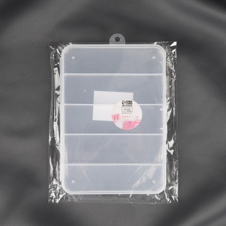 Organizer for needlework, with a suspension, 5 departments, 15 × 10.5 × 1.8 cm, the color is transparent-3