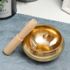 Singing Chalice Metal Golden Gloss with a resonator 4.5x8x8 cm