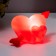 Night -bend two hearts LED red 5x10.5x5 cm Risalux