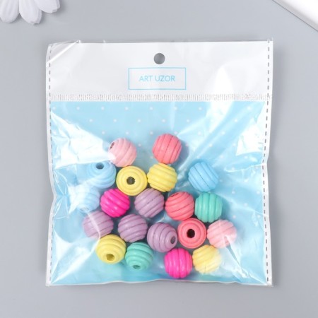 Beads for creativity Tree "Bright balls with a chamfer" set of 25 grams 1.5x1.6 cm-2