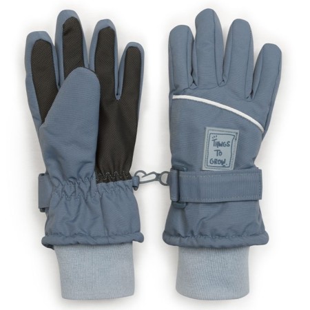 Baby gloves, size 14-15, dark gray color