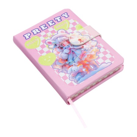 Notebook Gift Book 96l, line, with a knife, cut with a pattern of the cover, anime (12.9x9cm) 10539-2