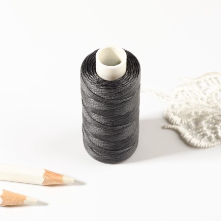 The threads are waxed, flat, 150d/16, 0.8 mm, 50 ± 2 m, dark gray color-2