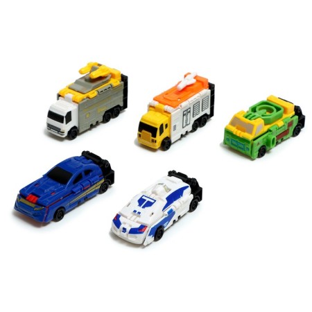 Warrior robot, transforms, assembled from 5 cars-8