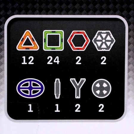 Designer magnetic "colored magnets", 46 parts-4