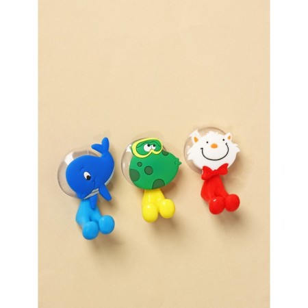 Baby brush holder "Funny animals", on suction cup, design mix-5