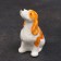 Porcelain figurine "Russian spaniel orange", 9 cm, copyright painting