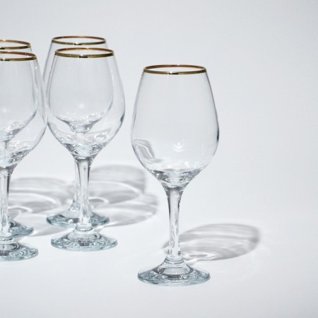 Amber glass glasses set, 365 ml, 6 pcs, Golden Kaima-1