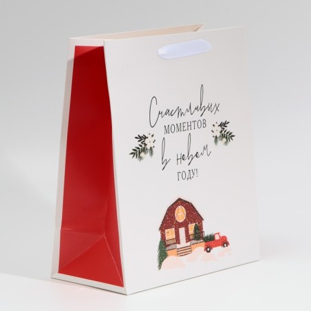 Laminated vertical packet "Happy Moments", ML 23 x 27 x 11.5 cm, New Year-1