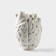 Vase for flowers decorative "Anatomy", white, 14 x 20 cm