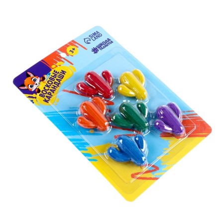 Wax pencils "Cactus", set of 6 pcs.-4