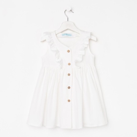 Children's dress on buttons KAFTAN, p. 34 (122-128), white-4