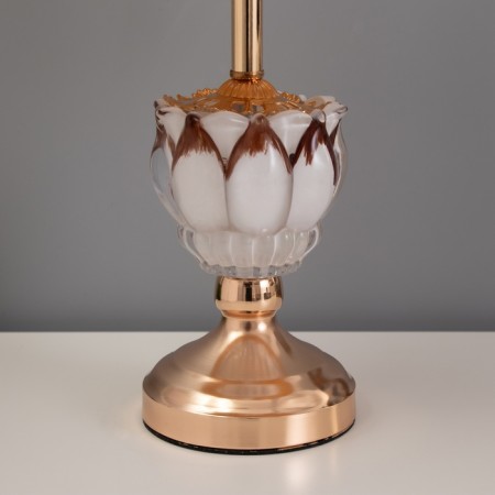 Table lamp "Ineze" 1x40W E27 1x4W LED gold/beige 25x25x45cm-3