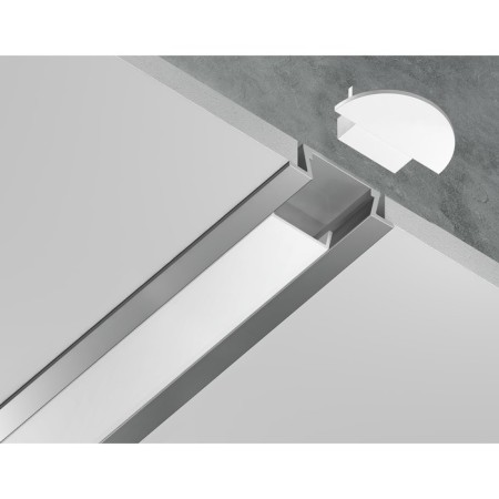 Profile aluminum built -in Ambrella Illumination Alum Profile, GP1001AL, 2000x6.8x21.5 mm, silver color, matte Distractor-3