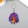 PVC keychain "Beaver with a glass of champagne and a gift" Soft 5.8x5 cm