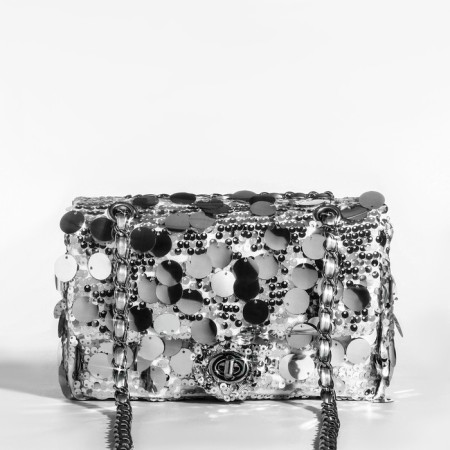 Bag-clate on fasteners, silver color-1