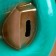 The piggy bank "Snake with a safe" Green-Bronza, 18 cm