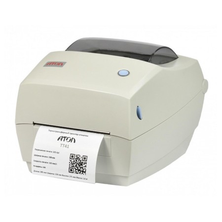Thermal Priprinter Atol TT41, 203 dpi, thermal, 104 mm/s, tape width 108 mm, USB