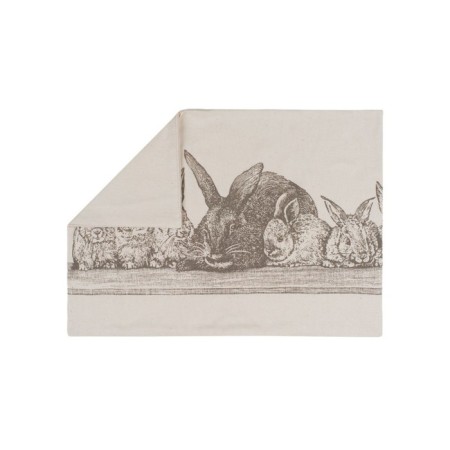 Napkin for devices Rabbit Family, size 35x45 cm, color gray color-2