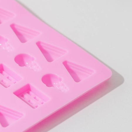 Form for marmalade "Sweeter", silicone, 19.5 × 13.6 × 1 cm, 45 cells, color mix-2