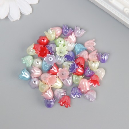 Beads for creativity plastic "Tulip" color mother -in -law set 50 pcs 1.1x1.1x0.9 cm