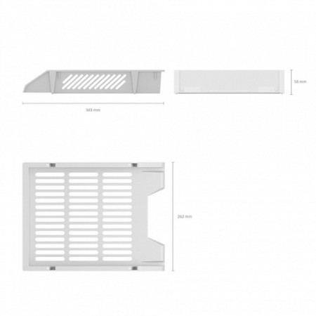 Paper tray horizontal Erichkrause Classic, mesh, white-2