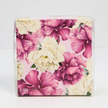 Cookie box, confectionery packaging with PVC lid, “you with love”, 13 x 13 x 3 cm-3
