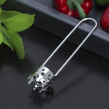 A core knife in pepper, 15.5 cm, silver color