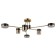 LED LED GerHort G61420/6BRS+MBK MBK+BRS, 6XLED, 26x80x80 cm, bronze color