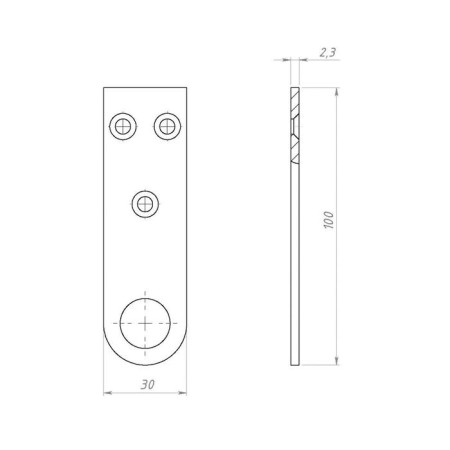Pay-ear, 30 x 100 mm, galvanized-2