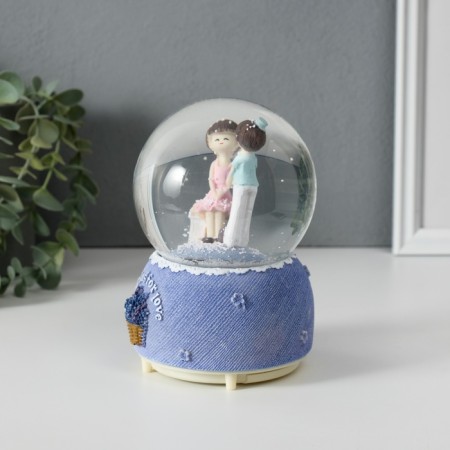 Souvenir Polystone Water Ball Light, Music "First Love" MIX 10x10x14.5 cm-4