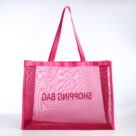 Household bag without fastening, raspberry color-1