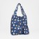Household bag on the button, folding, blue color