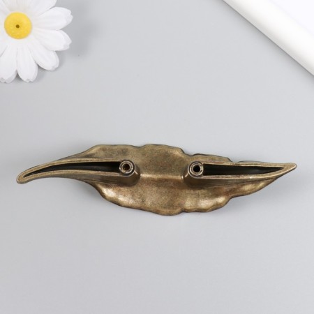 Handle for the box brass "leaves" set 2 pcs 3.5x13x2.4 cm-2
