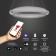 Smart suspended lamp Imperio, SMD, LED tape, 59x59 cm
