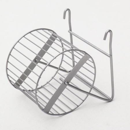Wheel for rodents metal, crossbars, 9 cm, chrome-3