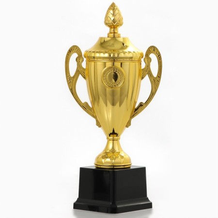 Cup 084, award figure, gold, plastic stand, 25 x 12 x 7.5 cm.-1