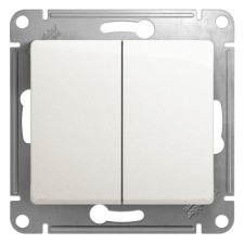 Механизм переключателя SchE GSL000665 Glossa, 2 клавиша, СП, 10А, IP20, перламутр