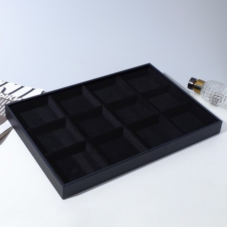 Decoration for jewelry 12 cells, phlock, 35 × 24 × 3, black color-3