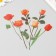 Plastic stickers "Flowers and quotes. Yellow-orange" set 12 pcs 8.5x21.5x0.2 cm