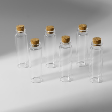 A set of jars for storing beads, d = 2.2 × 7 cm, 6 pcs, in a container, 14.5 × 8.5 × 3.5 cm-2