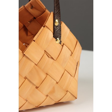 Set 2 pcs of wicker baskets, 30x17x19, 24x14x15 cm handle h = 10 cm, natural-6