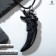 Unisex pendant "Dragon Fang", black color on a black lace, 45 cm