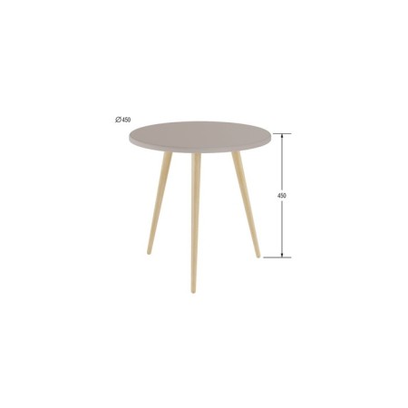Brown table "Bex 450", 450 × 450 × 450 mm, color cream-2