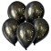 Latex ball 12 "Star rain.", Pastel, set of 50 pcs., Black color