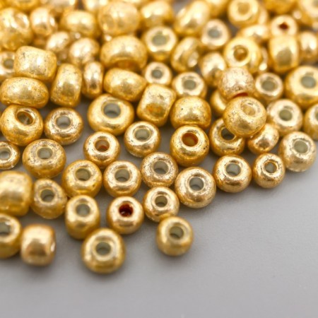 Round beads 6/0 "gold" 20 g-1